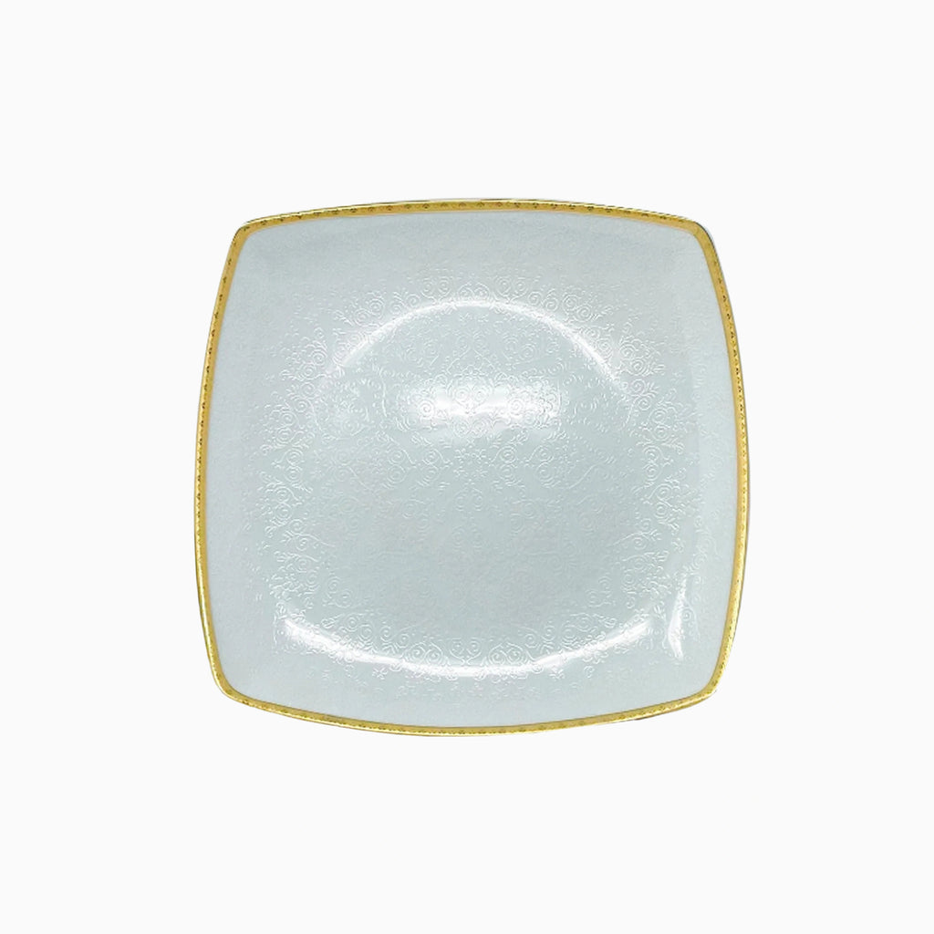105-PIECE WHITE & GOLD DINNERWARE SET FOR 12-PERSON