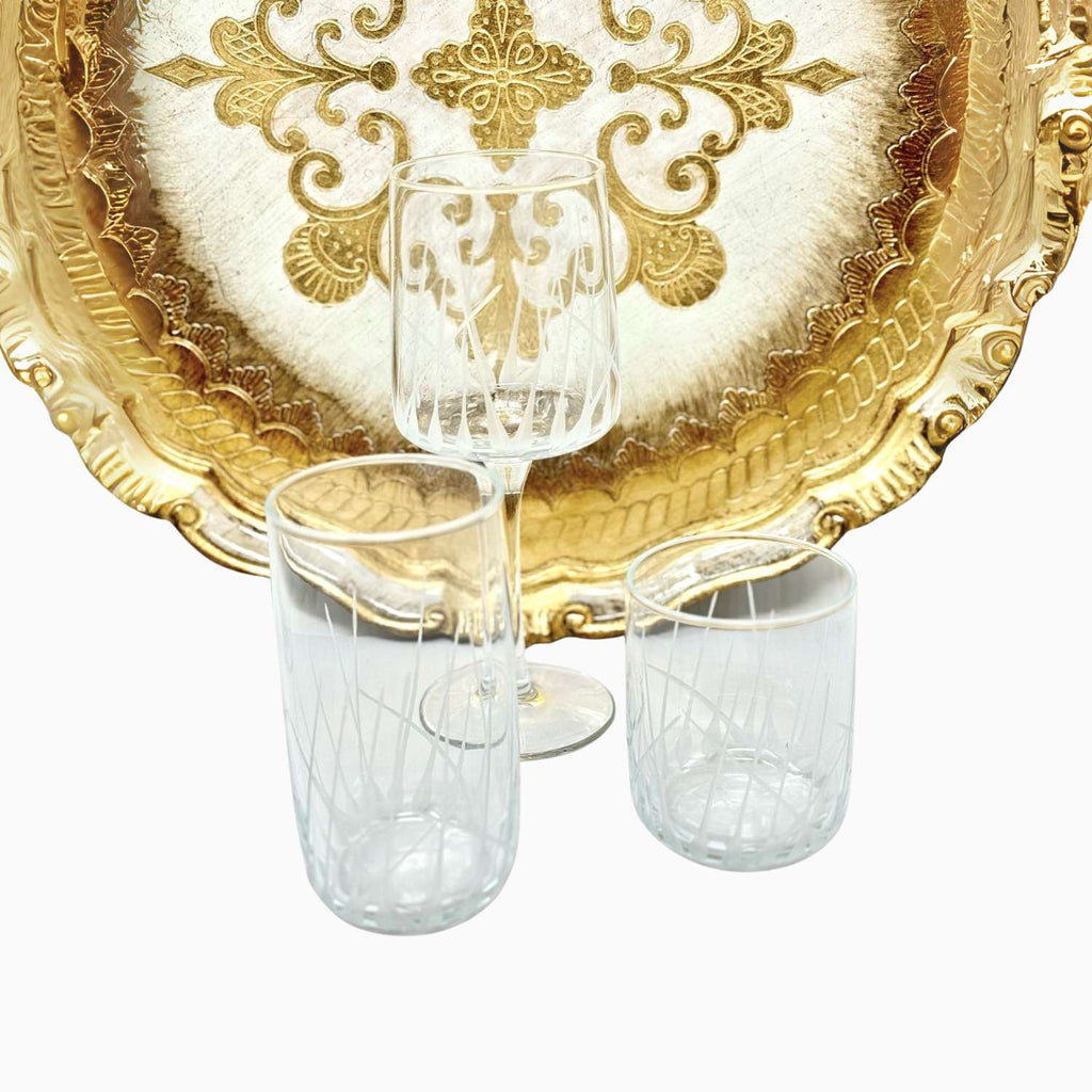 18-PIECE DRINKING AND WINE GLASSES IN SET