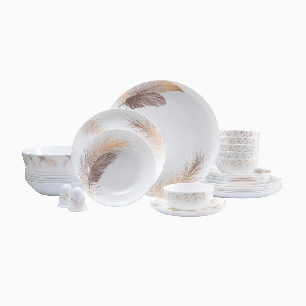 28-PIECE OPAL DINNERWARE SET, FEATHER COLLECTION