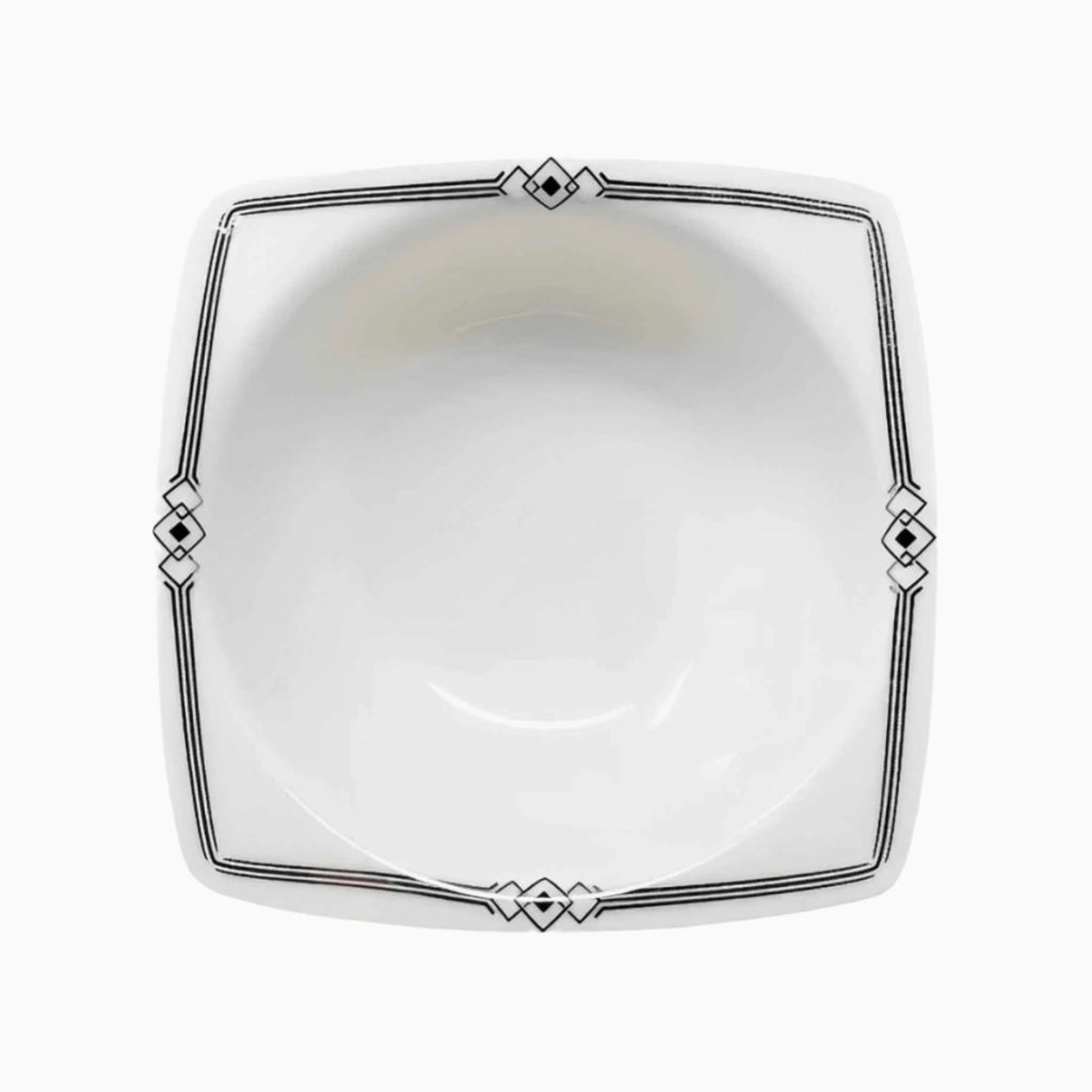 62-PIECE WHITE & SILVER DINNERWARE SET FOR 12-PERSON