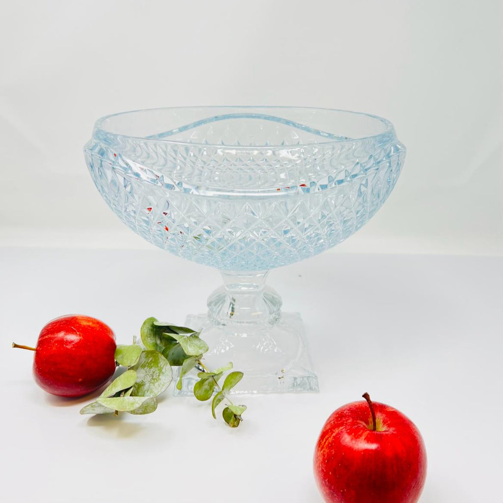 GLASS FRUIT BOWL ON FOOT_MEDUSA