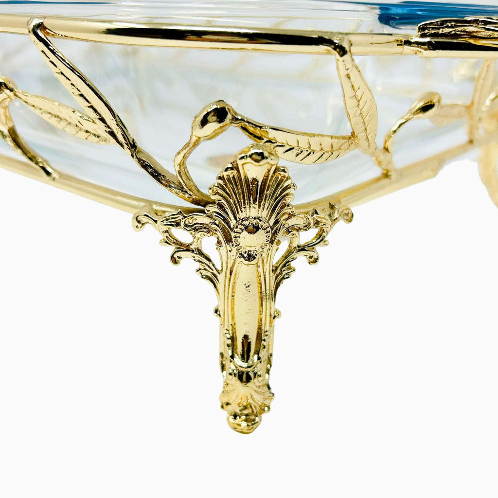 LARGE RECTANGULAR PYREX DISH STAND WITH WARMER, OLIVE LEAF COLLECTION