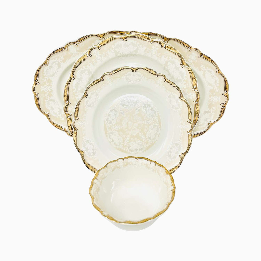 MARTA ROSE GOLD DINNERWARE SET