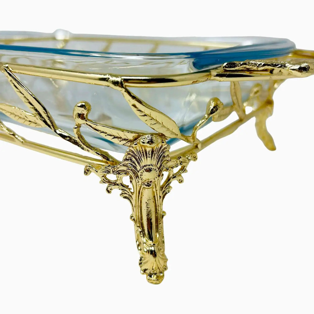 PYREX SERVING DISH WITH WARMER, OLIVE COLLECTION