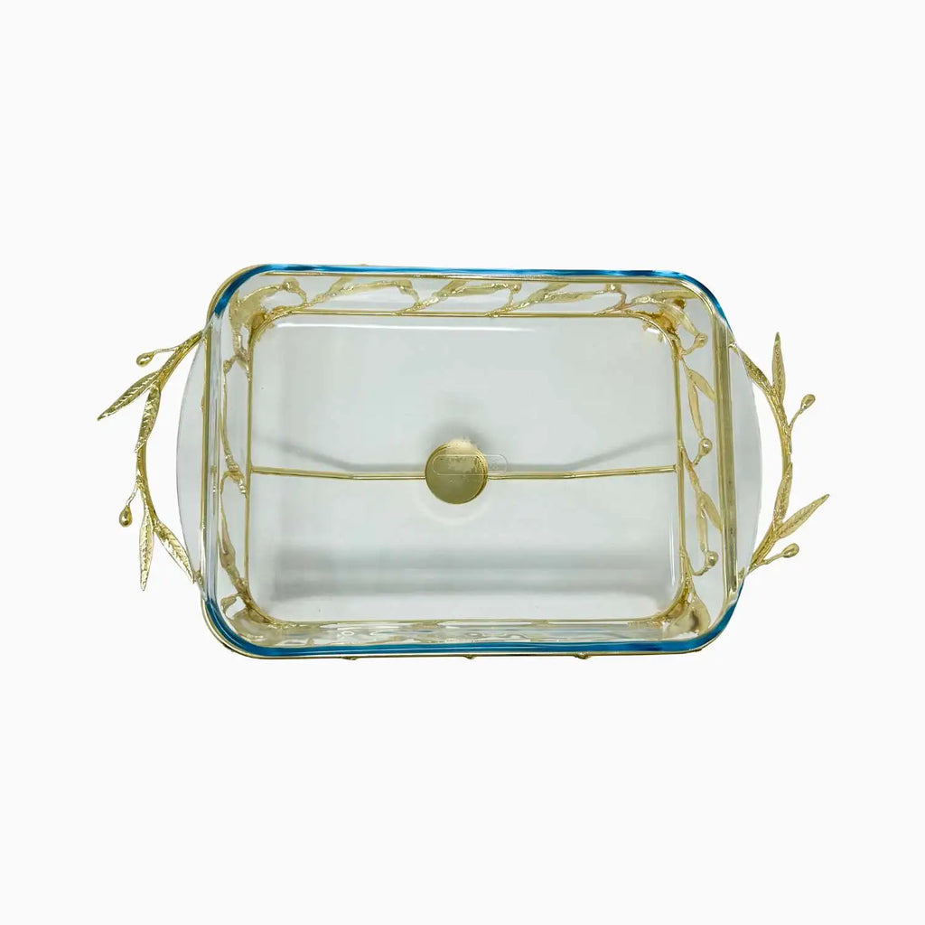 PYREX SERVING DISH WITH WARMER, OLIVE COLLECTION