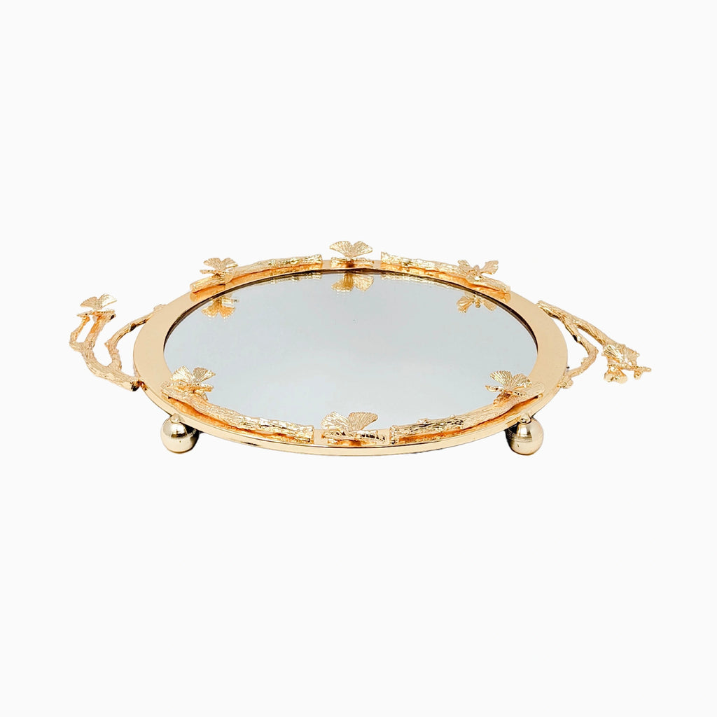 ROUND MIRROR TRAY