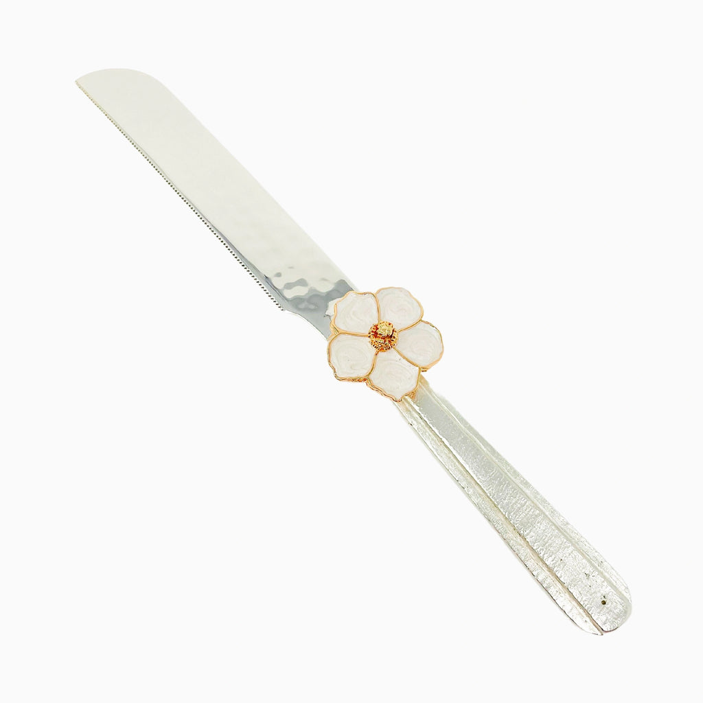 SILVER TONE CAKE KNIFE