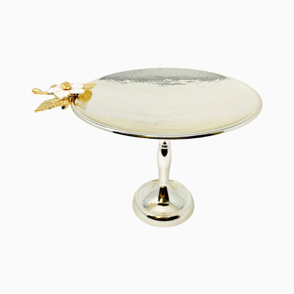 SILVER TONE CAKE STAND