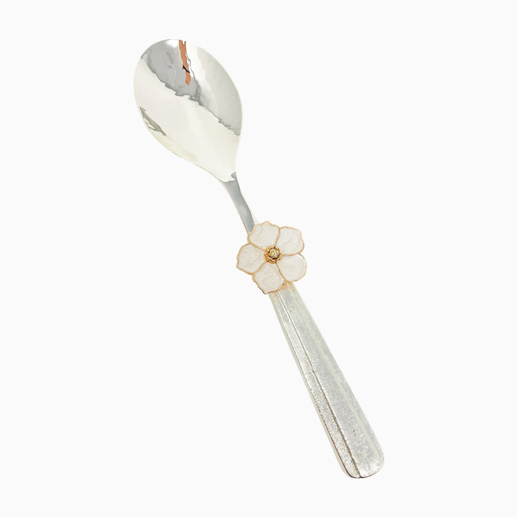 SILVER TONE SALAD SPOON