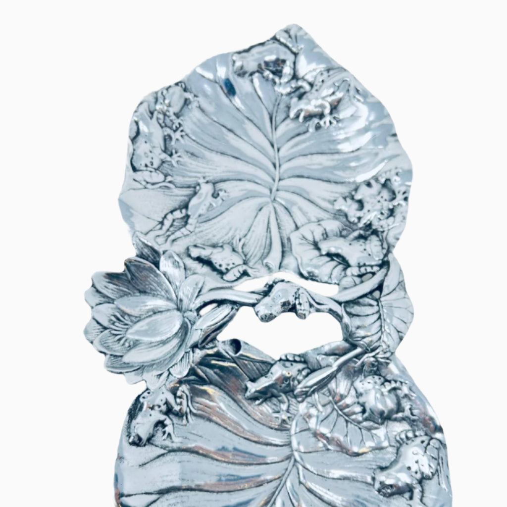 TWO SECTION FLOWER SWEET PLATE