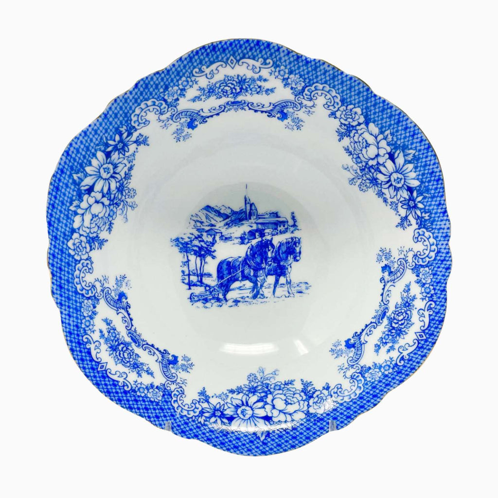 WHITE & BLUE DINNERWARE SET