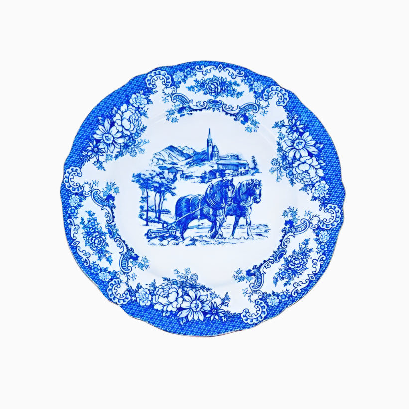 WHITE & BLUE DINNERWARE SET