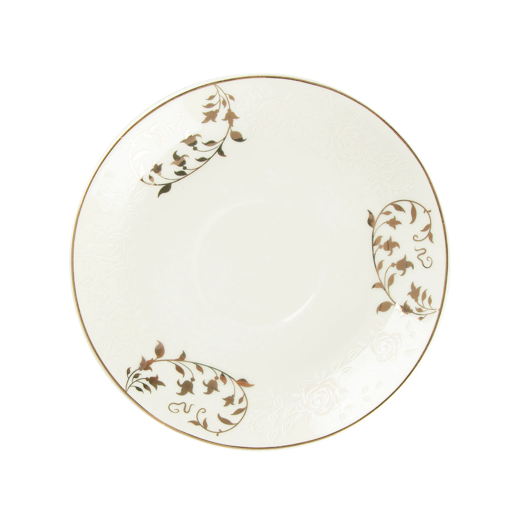 98-PIECE WHITE & GOLD PAOLA DINNERWARE SET FOR 12-PERSON