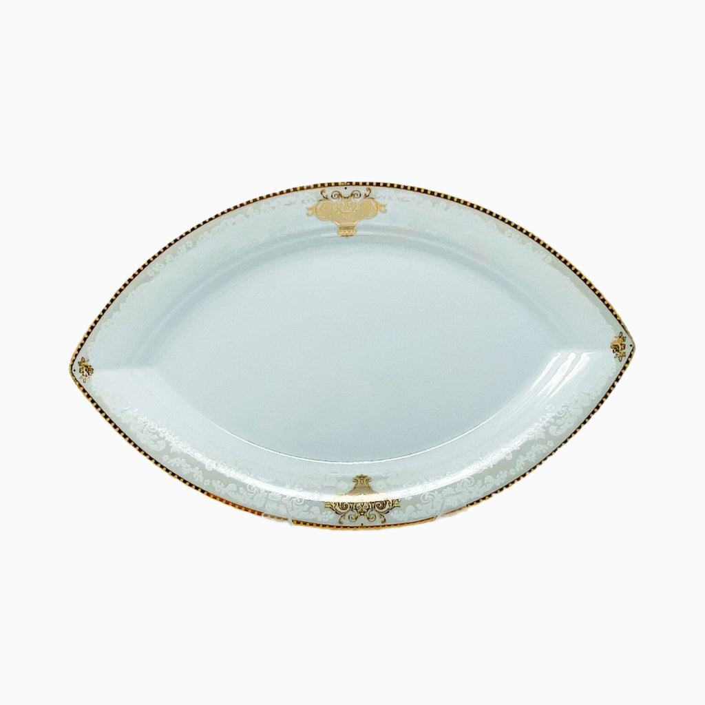 105-PIECE WHITE & GOLD DINNERWARE SET FOR 12-PERSON