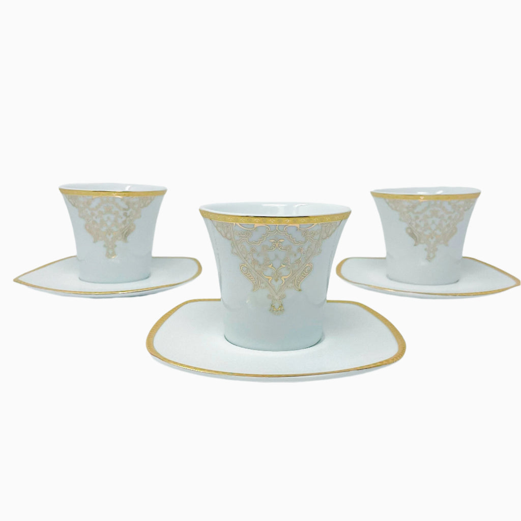 105-PIECE WHITE & GOLD DINNERWARE SET FOR 12-PERSON