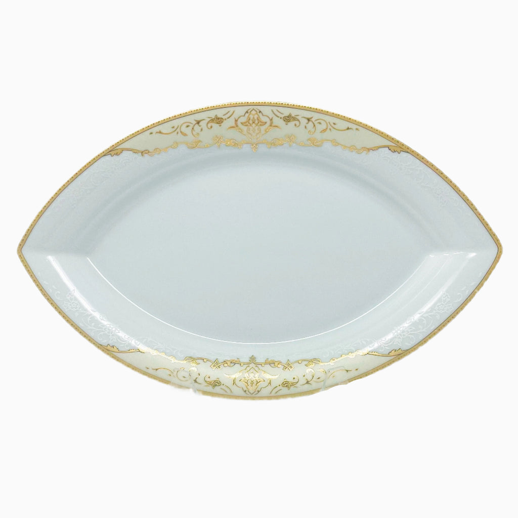 105-PIECE WHITE & GOLD DINNERWARE SET FOR 12-PERSON