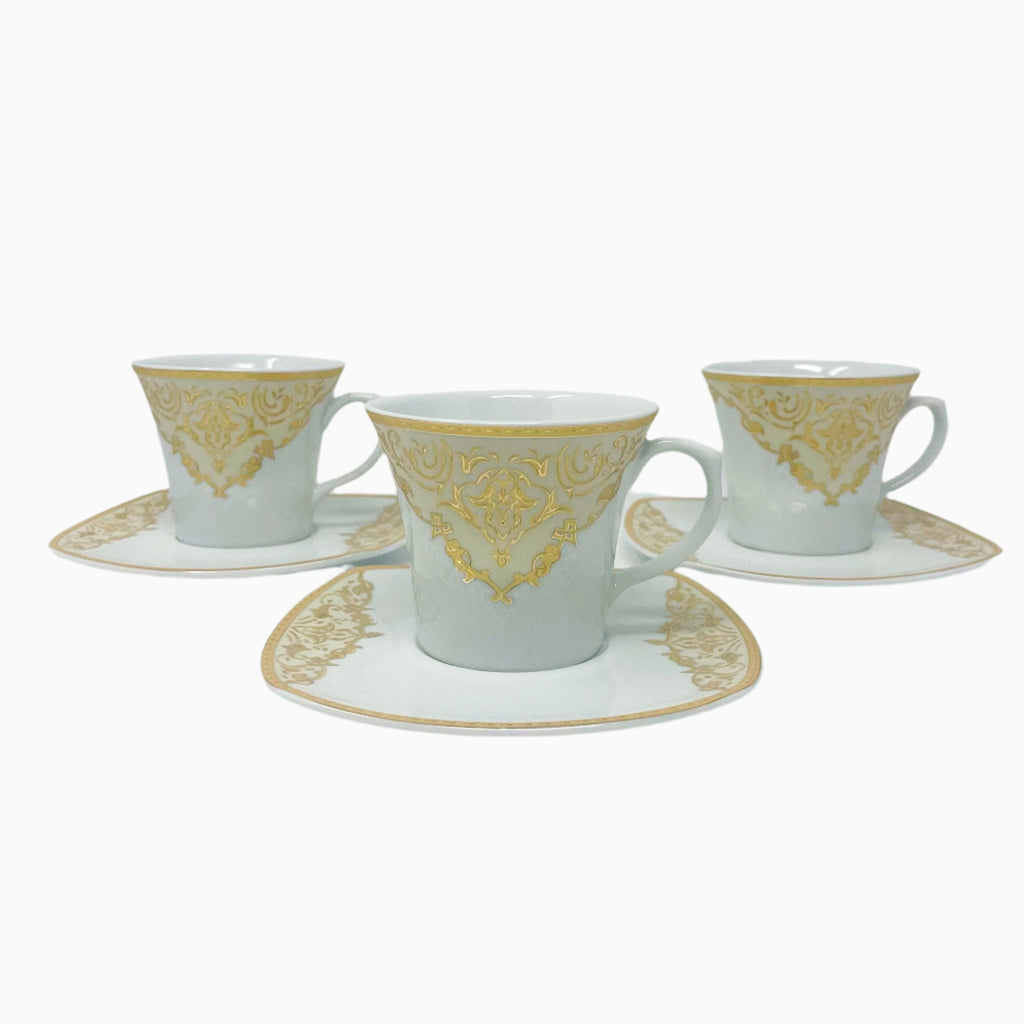 105-PIECE WHITE & GOLD DINNERWARE SET FOR 12-PERSON