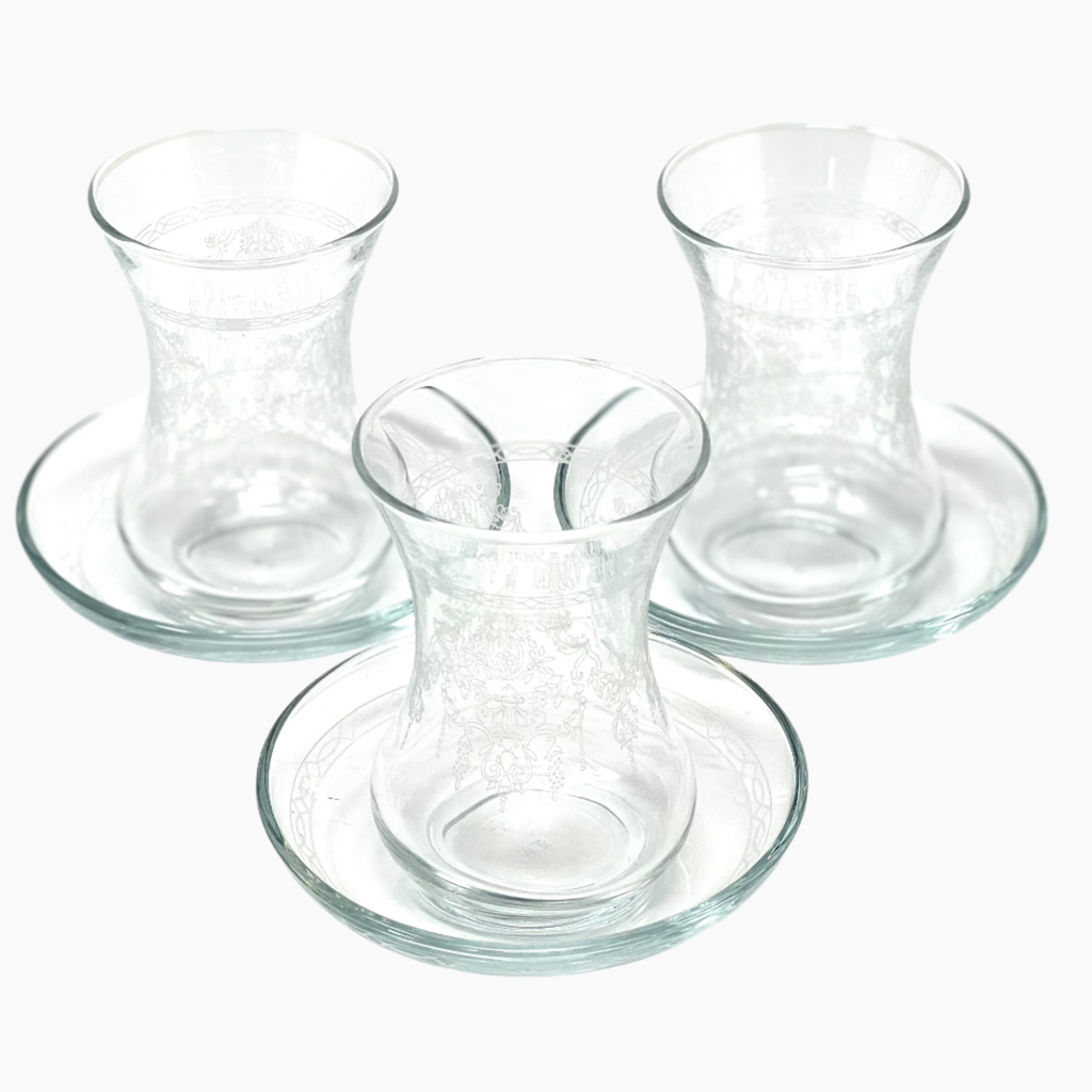 12-PIECE GLASS TEA SET