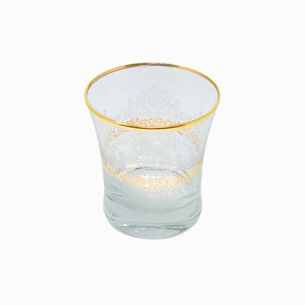 6-PIECE GOLD-RIMMED GLASS SET