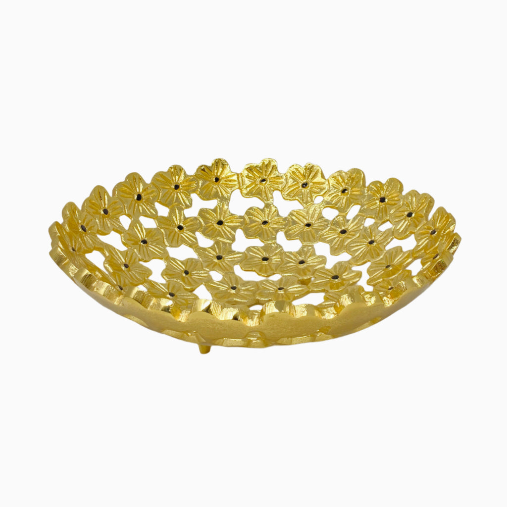 GOLD TONE FRUIT BOWL