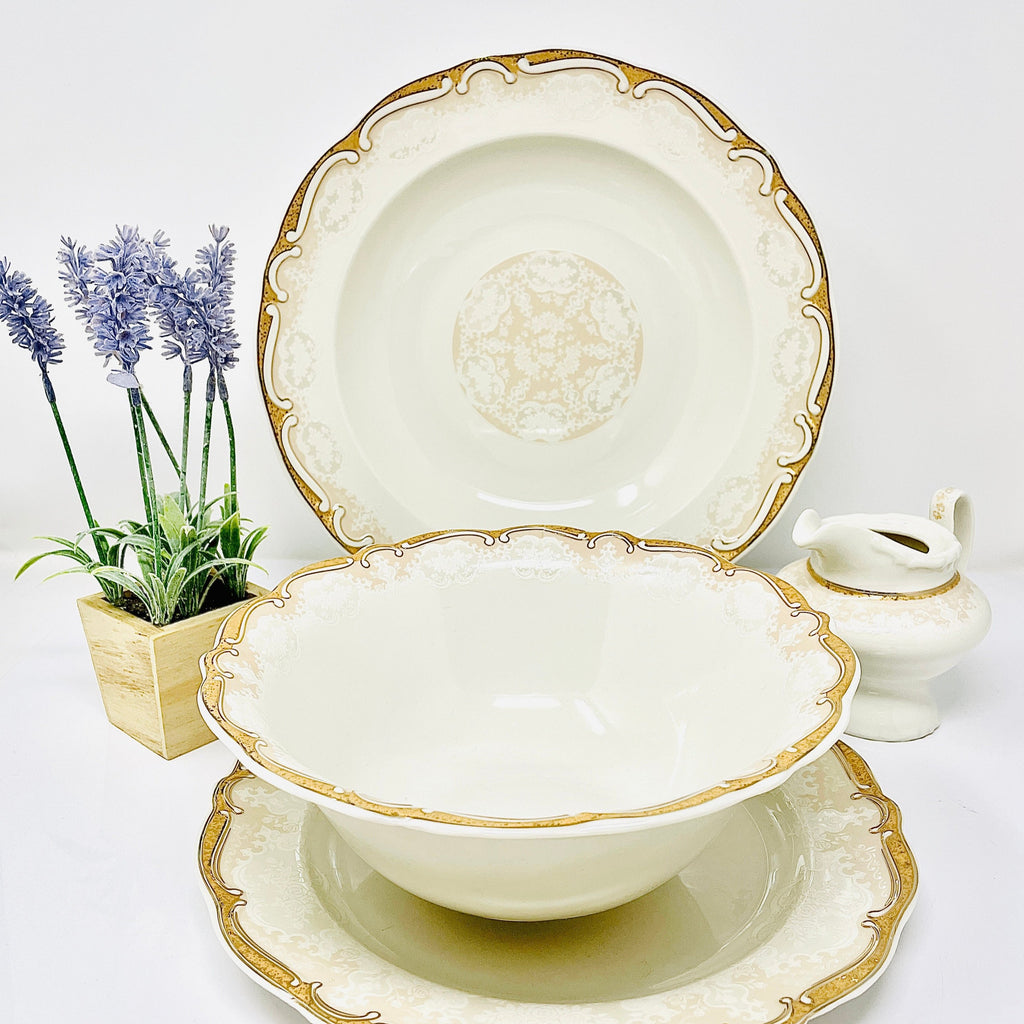 MARTA ROSE GOLD DINNERWARE SET FOR 6-PERSON