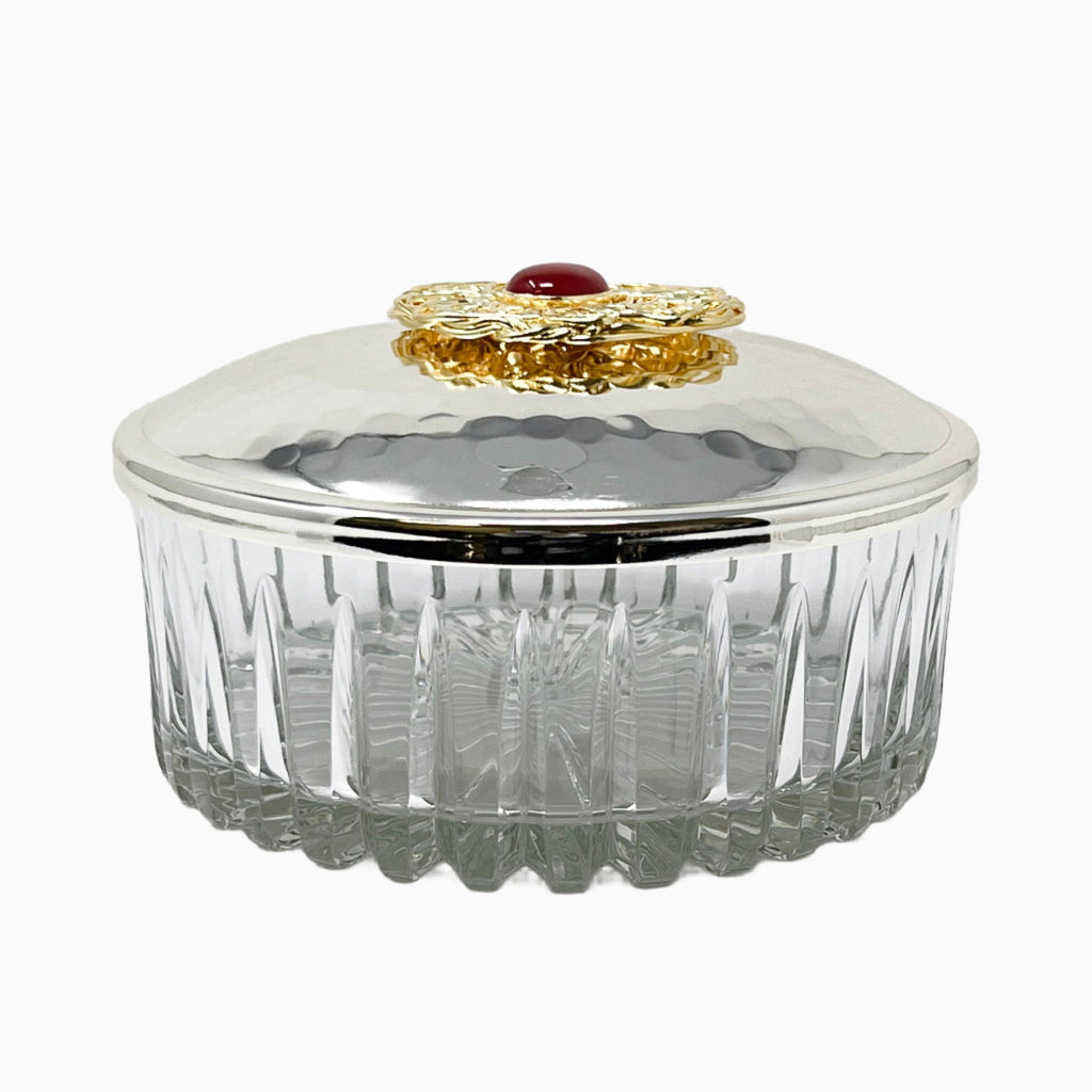 ROUND GLASS SERVING BOWL