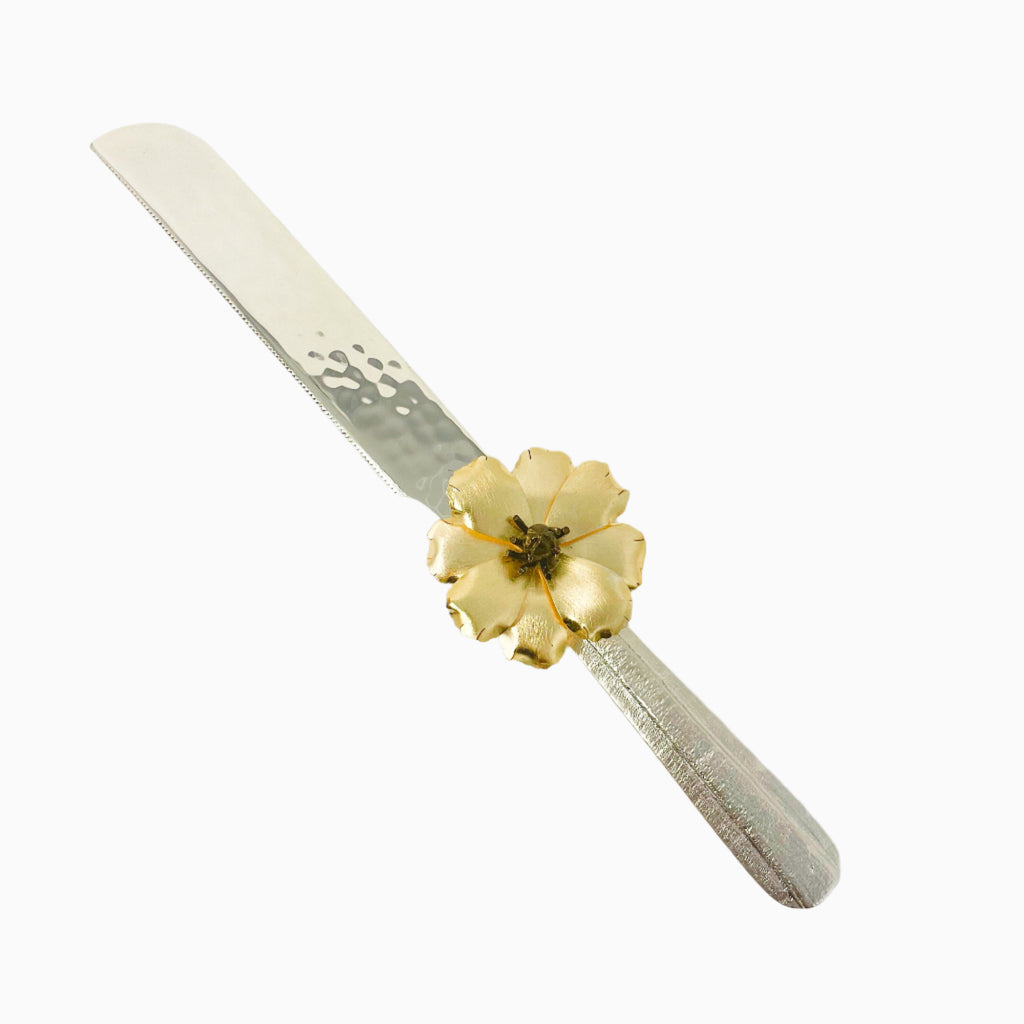 SILVER TONE CAKE KNIFE